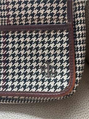 Ralph Lauren Houndstooth Brown Purse EUC